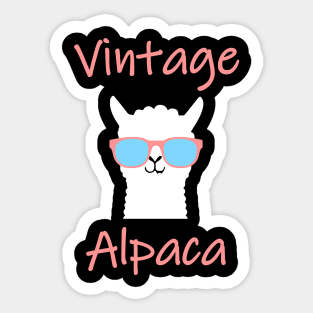 Vintage Alpaca Retro Llama Sticker